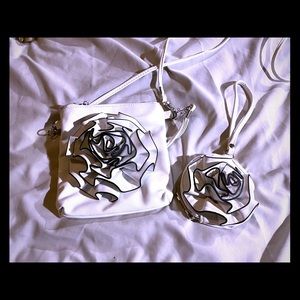 Black and white fashion bag